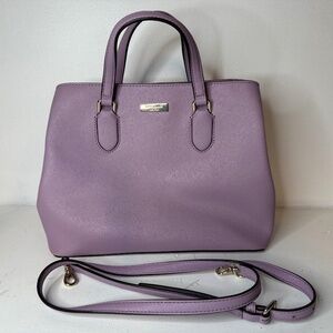 Kate Spade Laurel Way Evangelie Satchel Lilac Purple Leather Purse